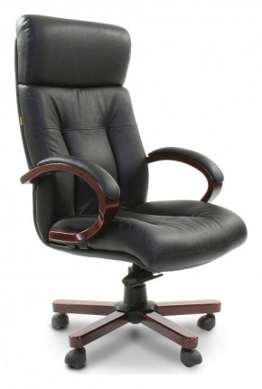 Кресло для руководителя Chairman 421 черный/орех темный, черный в Надыме - nadym.ok-mebel.com | фото 1