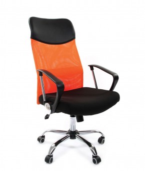 Кресло для руководителя CHAIRMAN 610 N (15-21 черный/сетка оранжевый) в Надыме - nadym.ok-mebel.com | фото