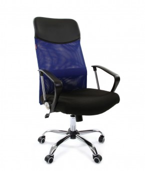 Кресло для руководителя CHAIRMAN 610 N (15-21 черный/сетка синий) в Надыме - nadym.ok-mebel.com | фото
