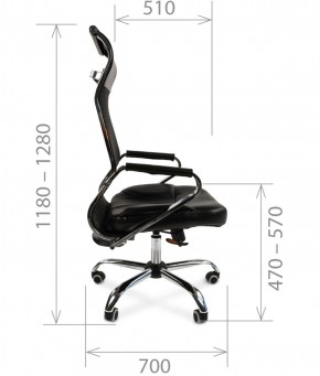 Кресло для руководителя CHAIRMAN 700 (Сетка) Черное в Надыме - nadym.ok-mebel.com | фото 5