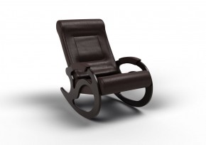 Кресло-качалка Вилла 11-К-КР (экокожа/венге) КРЕМ в Надыме - nadym.ok-mebel.com | фото 1