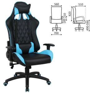 Кресло компьютерное BRABIX "GT Master GM-110" (черное/голубое) 531928 в Надыме - nadym.ok-mebel.com | фото 2