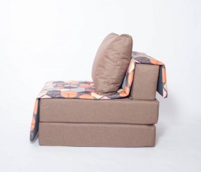 Кресло-кровать бескаркасное Харви (коричневый-геометрия браун) в Надыме - nadym.ok-mebel.com | фото 2