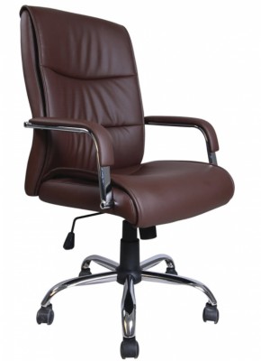 Кресло офисное BRABIX "Space EX-508" (экокожа, хром, коричневое) 531164 в Надыме - nadym.ok-mebel.com | фото