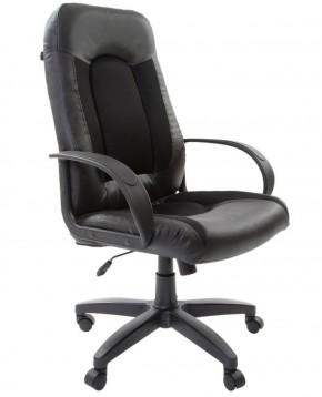Кресло офисное BRABIX "Strike EX-525" (экокожа черная, ткань черная) 531381 в Надыме - nadym.ok-mebel.com | фото