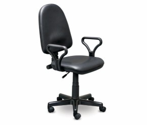 Кресло офисное Престиж+ (черный кожзам PV-1) г/п 140/ПВМ/ гольф в Надыме - nadym.ok-mebel.com | фото