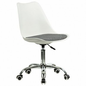 Кресло стул BRABIX "Eames MG-310 CH", хром, пластик белый, ткань серая, 532924 в Надыме - nadym.ok-mebel.com | фото 2