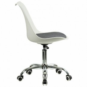 Кресло стул BRABIX "Eames MG-310 CH", хром, пластик белый, ткань серая, 532924 в Надыме - nadym.ok-mebel.com | фото 3