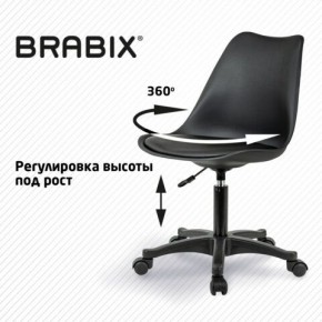 Кресло стул BRABIX "Eames MG-310 PL", пластик черный, экокожа черная, 532927 в Надыме - nadym.ok-mebel.com | фото 3
