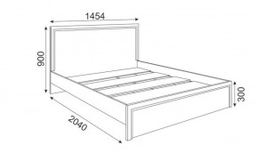 Кровать 1.4 М16 Стандарт с настилом Беатрис (Орех гепланкт) в Надыме - nadym.ok-mebel.com | фото