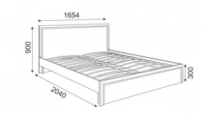 Кровать 1.6 М07 Стандарт с основанием Беатрис (Орех гепланкт) в Надыме - nadym.ok-mebel.com | фото