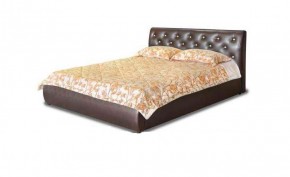 Кровать 1600 Флоренция в к/з "Классик 307 коричневый" (серия Норма) + основание + опоры в Надыме - nadym.ok-mebel.com | фото