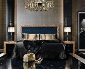 Кровать 2-х спальная (1,6 м) Тиффани Premium черная/золото с мягким элементом (Антрацит) с подъемным механизмомарт (ТФКР-3[3](П) в Надыме - nadym.ok-mebel.com | фото 2