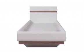 Кровать 90/TYP 90, LINATE ,цвет белый/сонома трюфель в Надыме - nadym.ok-mebel.com | фото 3
