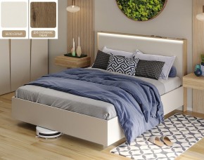 Кровать (Бело-серый U775 ST9/Дуб Галифакс Табак) 1600 в Надыме - nadym.ok-mebel.com | фото