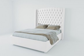 Кровать Берлин ЛЮКС с ПМ 900 (экокожа белая) в Надыме - nadym.ok-mebel.com | фото 2