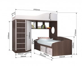 Кровать-чердак Кадет 2 с металлической лестницей в Надыме - nadym.ok-mebel.com | фото 2