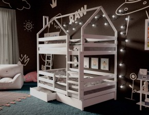 Кровать-домик двухъярусная 80*190 Белый в Надыме - nadym.ok-mebel.com | фото
