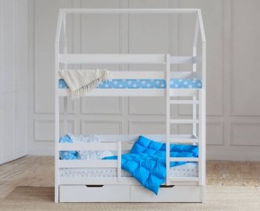 Кровать-домик двухъярусная 80*190 Белый в Надыме - nadym.ok-mebel.com | фото 5