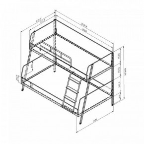 Кровать двухъярусная Дельта Лофт-20.02.04 Белый в Надыме - nadym.ok-mebel.com | фото 2