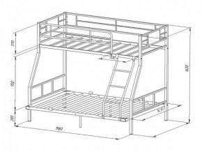 Кровать двухъярусная "Гранада-1 140" Серый в Надыме - nadym.ok-mebel.com | фото 2