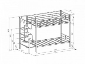 Кровать двухъярусная "Толедо" Черный/Венге в Надыме - nadym.ok-mebel.com | фото 2