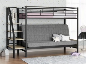 Кровать двухъярусная с диваном "Мадлен-3" (Черный/Серый) в Надыме - nadym.ok-mebel.com | фото