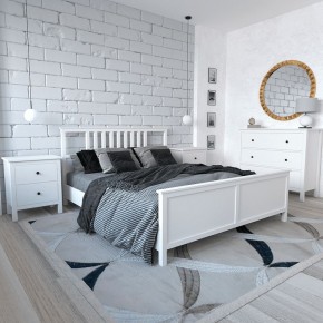 Кровать Ф-156.02 двухспальная 160х200 из массива сосны, цвет белый в Надыме - nadym.ok-mebel.com | фото