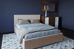 Кровать Корсика с ПМ 1400 (экокожа бежевая) в Надыме - nadym.ok-mebel.com | фото 2