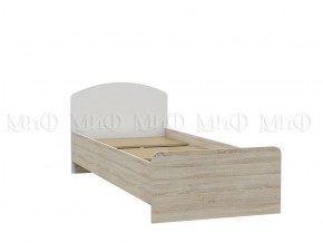 МАРТИНА Кровать 800 с настилом ЛДСП (Белый глянец/дуб сонома) в Надыме - nadym.ok-mebel.com | фото