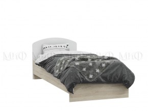 МАРТИНА Кровать 800 с настилом ЛДСП (Белый глянец/дуб сонома) в Надыме - nadym.ok-mebel.com | фото 2