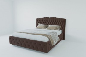 Кровать Нягань с ортопедическим основанием 800 (экокожа коричневая) в Надыме - nadym.ok-mebel.com | фото