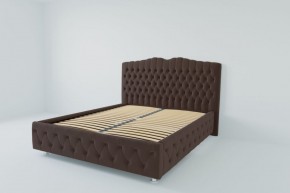 Кровать Нягань с ортопедическим основанием 800 (экокожа коричневая) в Надыме - nadym.ok-mebel.com | фото 2