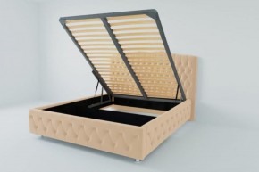 Кровать Нягань с ПМ 900 (экокожа бежевая) в Надыме - nadym.ok-mebel.com | фото 2