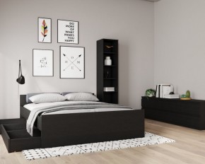 Кровать ОРИОН двухспальная с ортопедическим основанием 160х200, цвет Дуб Венге в Надыме - nadym.ok-mebel.com | фото 3