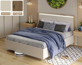 Кровать (Светло-серый U750 ST9/Дуб Галифакс Табак) 1600 в Надыме - nadym.ok-mebel.com | фото