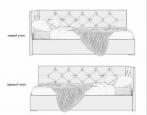 Кровать угловая Лэсли интерьерная +настил ДСП (80х200) в Надыме - nadym.ok-mebel.com | фото 2
