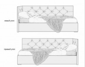Кровать угловая Лэсли интерьерная +настил ДСП (90х200) в Надыме - nadym.ok-mebel.com | фото 2