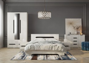 Кровать Вега 1,4 + основание (Крафт белый - Венге) в Надыме - nadym.ok-mebel.com | фото 3