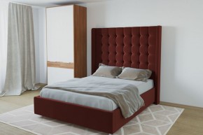 Кровать Венеция ЛЮКС с ПМ 1200 (велюр бордо) в Надыме - nadym.ok-mebel.com | фото 2