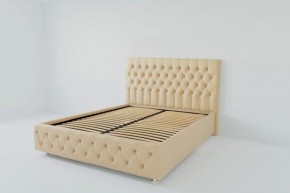 Кровать Версаль с ортопедическим основанием 1400 (экокожа бежевая) в Надыме - nadym.ok-mebel.com | фото 2