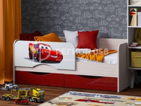 Кровать Юниор-12 с фотопеч. "Тачки" в Надыме - nadym.ok-mebel.com | фото