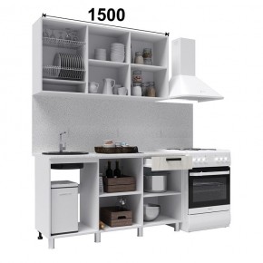 Кухонный гарнитур ДИОР 1500 (Белый/Дуб Крафт белый) в Надыме - nadym.ok-mebel.com | фото 2