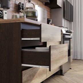 Кухня Энигма 1.6 м (венге/дуб каньон) в Надыме - nadym.ok-mebel.com | фото 2