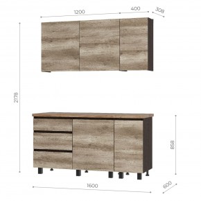 Кухня Энигма 1.6 м (венге/дуб каньон) в Надыме - nadym.ok-mebel.com | фото 5