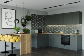 Кухня угловая Антрацит 2600х1600 (Стол. 38мм) в Надыме - nadym.ok-mebel.com | фото