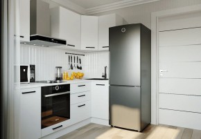Кухонный гарнитур Белый Глянец 2200*1000 (Стол. 38мм) в Надыме - nadym.ok-mebel.com | фото