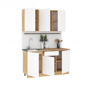 Кухонный гарнитур Дана 1.5 м (дуб крафт золотой/белый) в Надыме - nadym.ok-mebel.com | фото 2