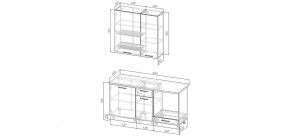Кухонный гарнитур Меренга 1600 h950 (Стол. 26мм) в Надыме - nadym.ok-mebel.com | фото 2