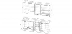 Кухонный гарнитур Санторини 2400 h950 (Стол. 38мм) в Надыме - nadym.ok-mebel.com | фото 2